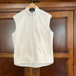 White fleece vest -large